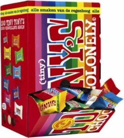 Tony's Chocolonely Tiny Tony's Chocolade Mix - Mix Van 10 Chocoladesmaken - 900 Gram - 100 Mini Chocolaatjes - Belgische Fairtrade Chocolade -Monin Verkoopwinkel 1075x1200