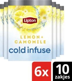 Lipton Cold Infuse Lemon & Camomile, Smaak Voor Koud Water Zonder Suiker En Calorieën - 6 X 10 Zakjes - NL-BIO-01 -Monin Verkoopwinkel 1077x1200 3