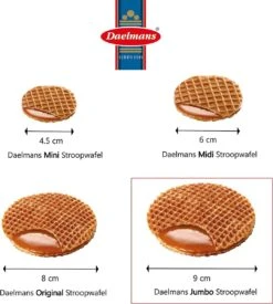 Daelmans Jumbo Karamel Stroopwafels - 18 X 2 (per Twee Verpakt) -Monin Verkoopwinkel 1078x1200