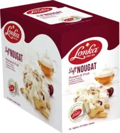 Lonka Soft Nougat Pinda Vrucht Doos à 2,57kg Snoep Thee - 214 Per Stuk Verpakte Nougat Blokjes 9 Lonka Soft Nougat Pinda Vrucht Doos à 2,57kg Snoep Thee - 214 Per Stuk Verpakte Nougat Blokjes -Monin Verkoopwinkel 1082x1200