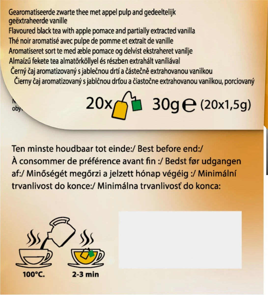 Pickwick Spices Turkish Apple Zwarte Thee - 12 X 20 Zakjes 2 Pickwick Spices Turkish Apple Zwarte Thee - 12 X 20 Zakjes - Afbeelding 2