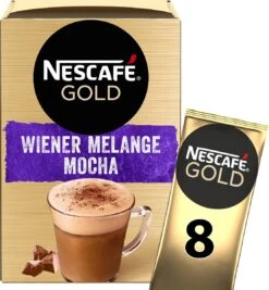 Nescafé Gold Wiener Melange Mocha Oploskoffie - 6 Doosjes à 8 Zakjes -Monin Verkoopwinkel 1111x1200 2