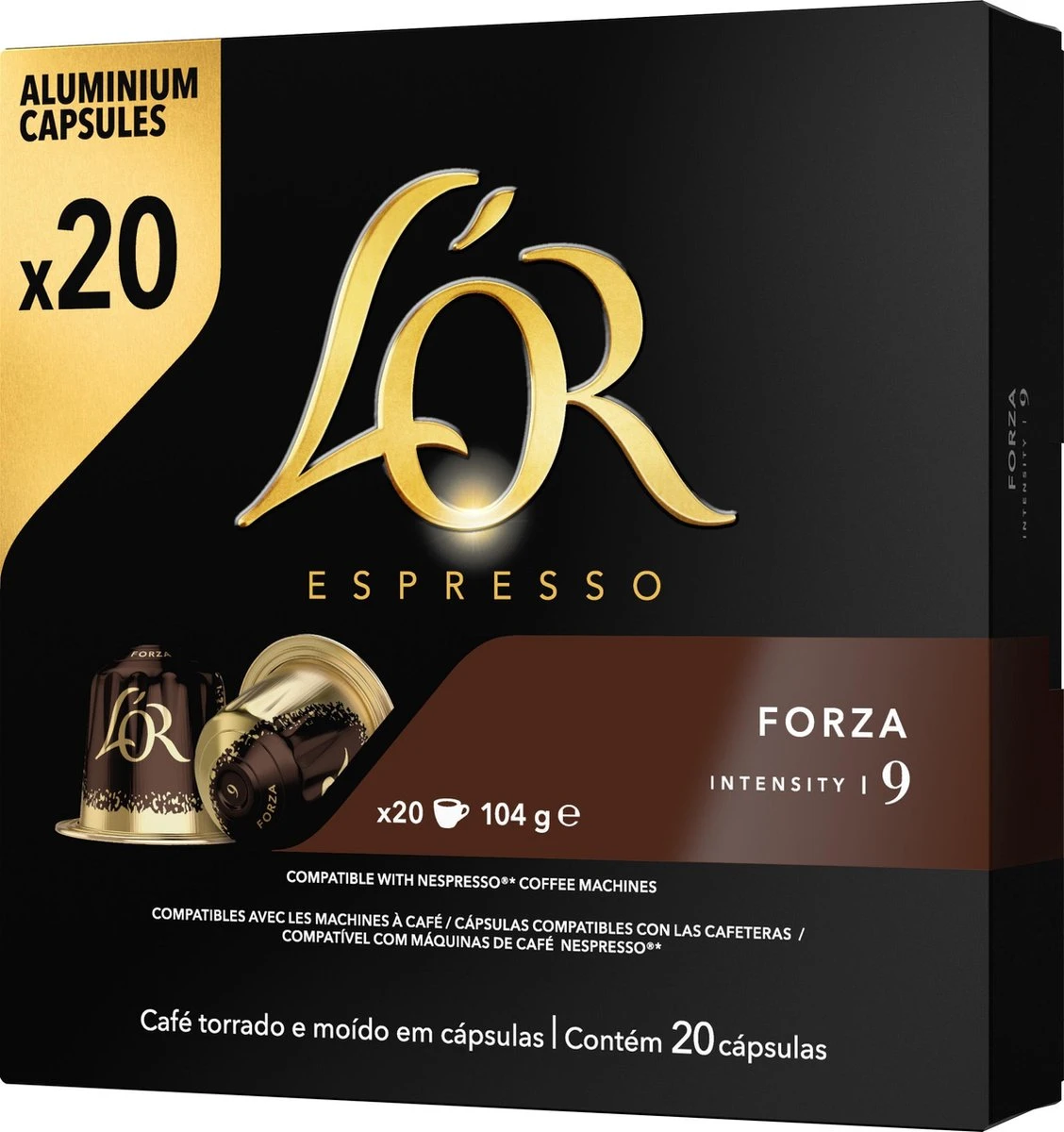 L'OR Espresso Forza Koffiecups - Intensiteit 9/12 - 10 X 20 Capsules 10 L'OR Espresso Forza Koffiecups - Intensiteit 9/12 - 10 X 20 Capsules - Afbeelding 10