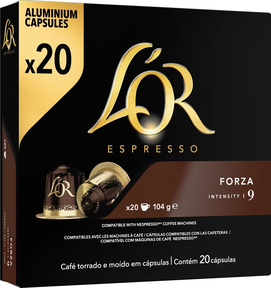 L'OR Espresso Forza Koffiecups - Intensiteit 9/12 - 10 X 20 Capsules 12 L'OR Espresso Forza Koffiecups - Intensiteit 9/12 - 10 X 20 Capsules - Afbeelding 12