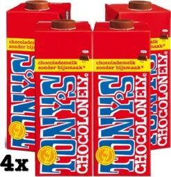 Tony's Chocolonely Chocolademelk - Chocolade Melk - Hot Chocolate - 4 X 1 Liter