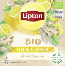 Lipton Ginger & Lemon Kruidenthee, Met De Vurige Smaak Van Gember En Frisheid Van Citroen - 4 X 20 Zakjes - PL-EKO-03 11 Lipton Ginger & Lemon Kruidenthee, Met De Vurige Smaak Van Gember En Frisheid Van Citroen - 4 X 20 Zakjes - PL-EKO-03 -Monin Verkoopwinkel 1180x1200
