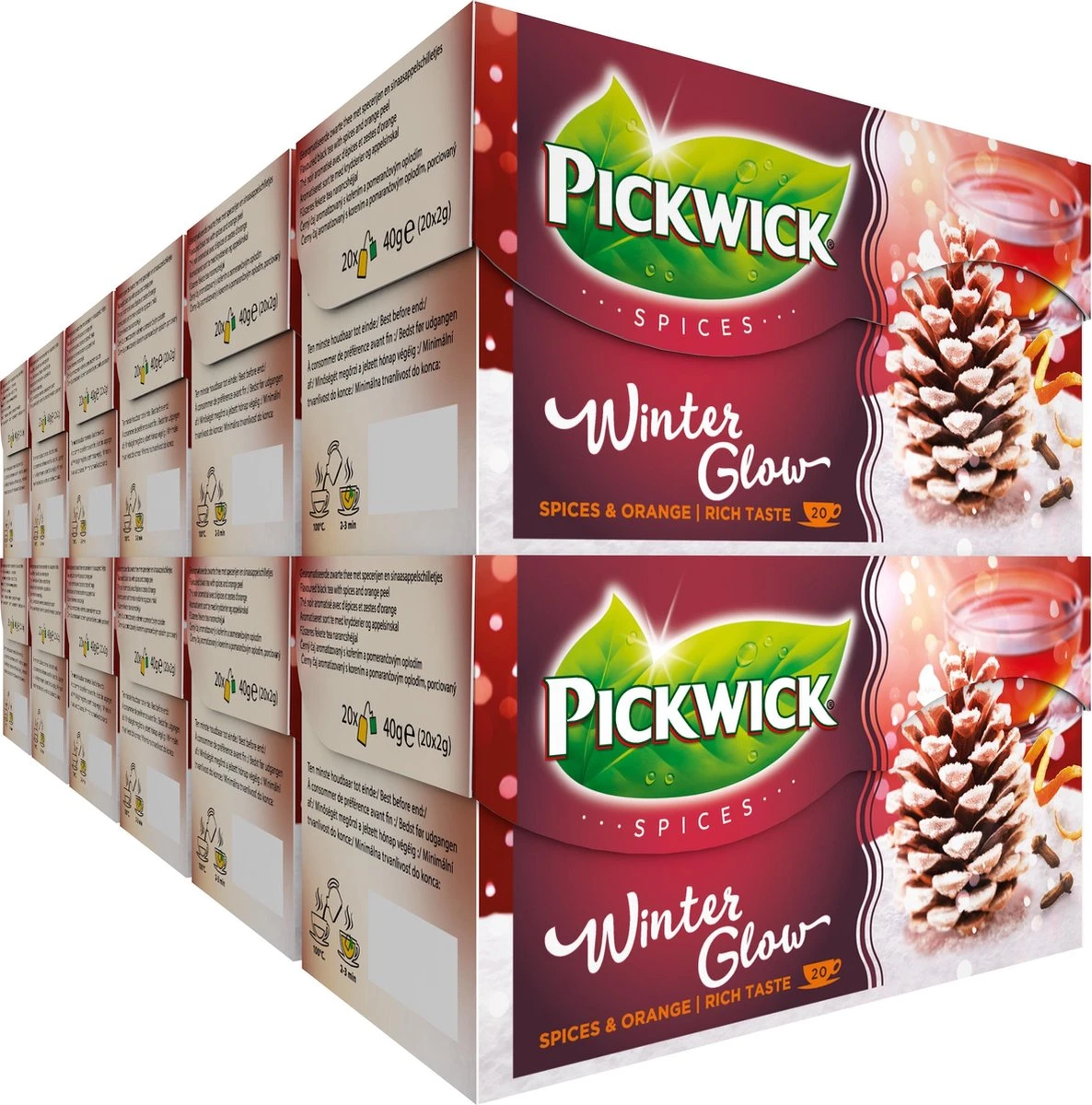 Pickwick Spices Winterglow Zwarte Thee - 12 X 20 Zakjes 1 Pickwick Spices Winterglow Zwarte Thee - 12 X 20 Zakjes