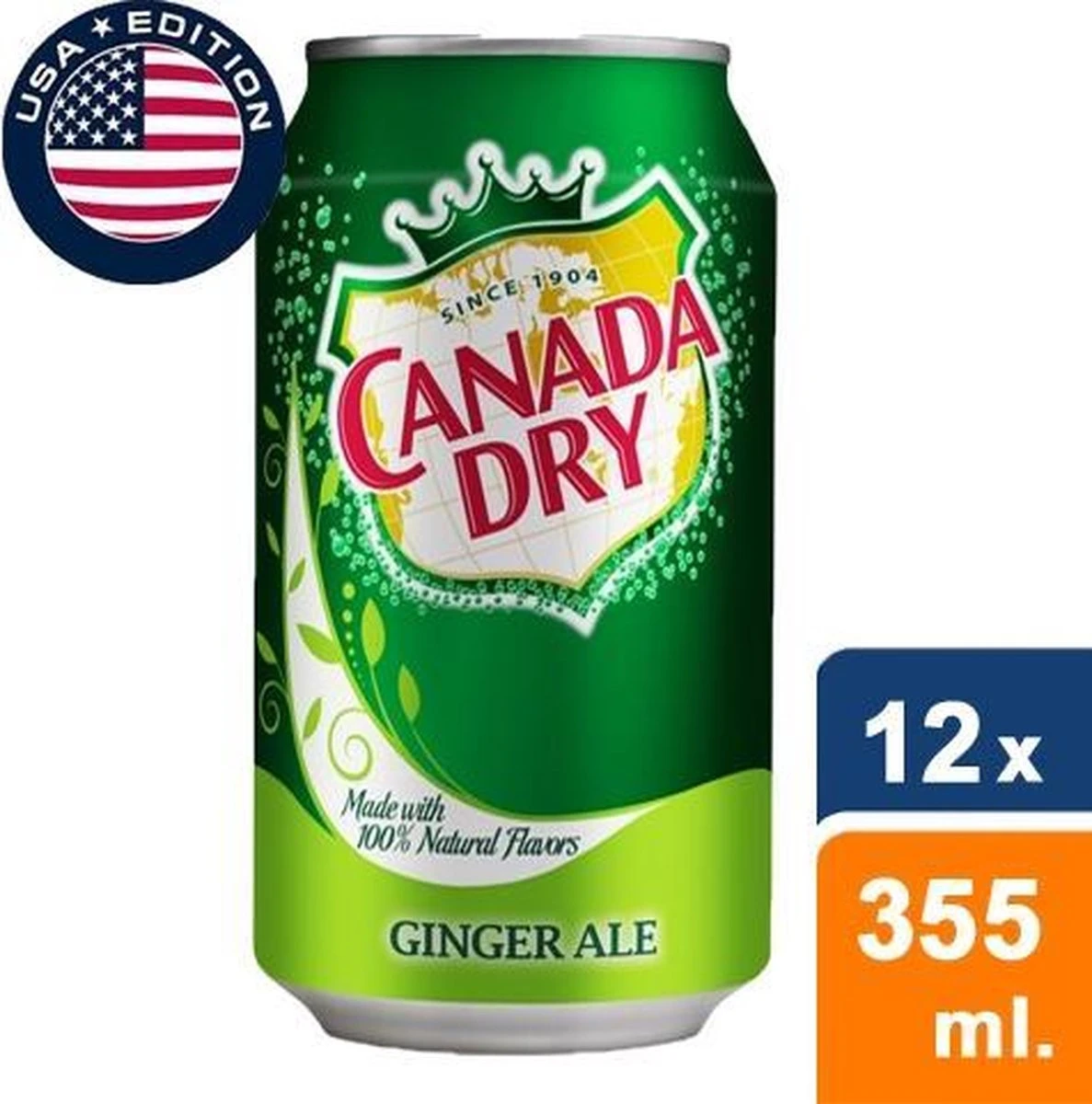 Canada Dry - Ginger Ale (USA Blikjes) - 12x 355ml 1 Canada Dry - Ginger Ale (USA Blikjes) - 12x 355ml
