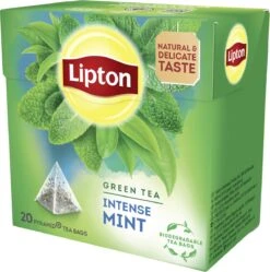 Lipton Intense Mint Groene Thee, Met De Verfrissende Smaak Van Groene Thee En Echte Muntblaadjes - 4 X 20 Zakjes - PL-EKO-03 -Monin Verkoopwinkel 1188x1200 19