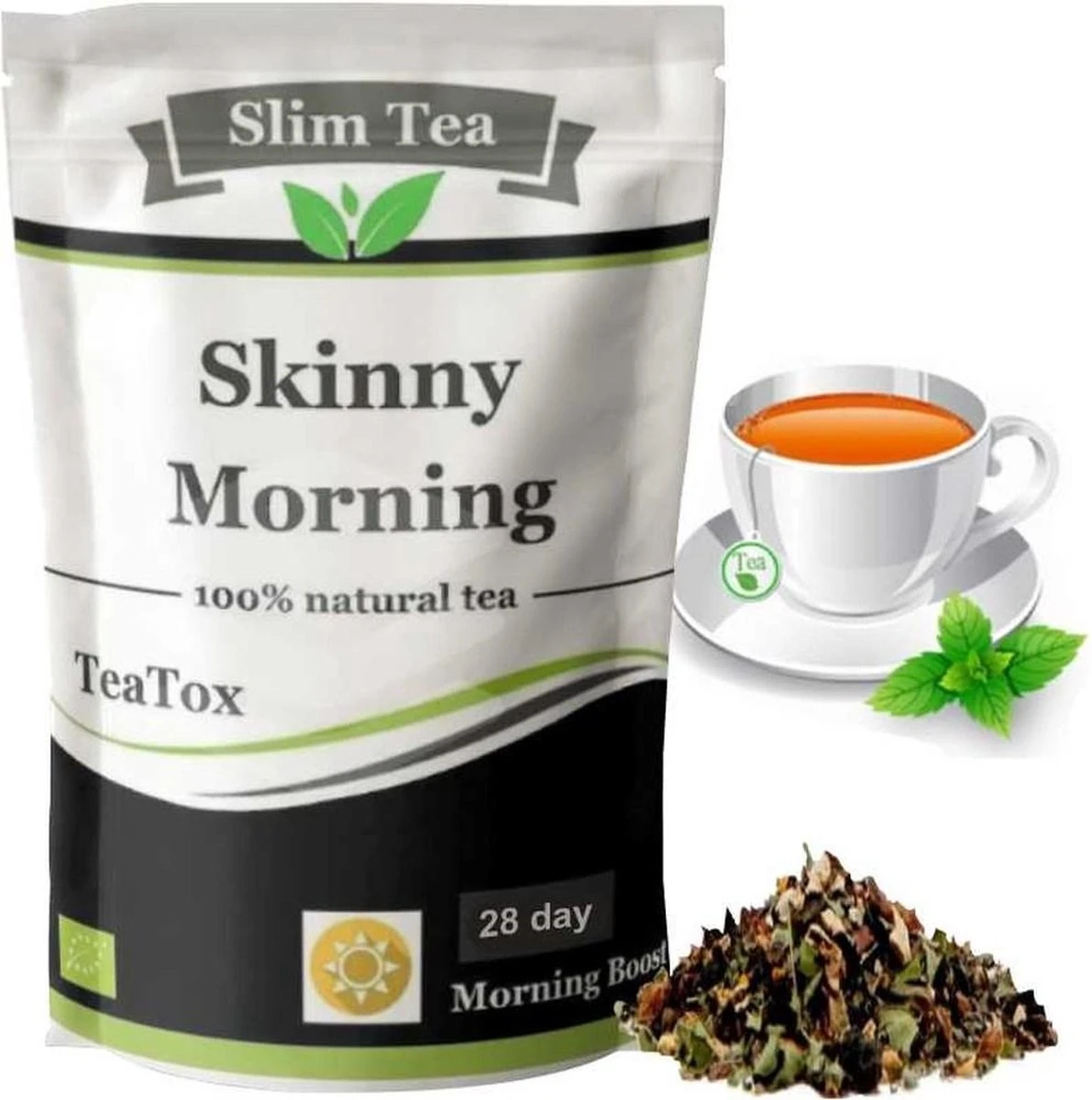 Slim Teatox - 28 Dagen Afslank En Detox Kuur - Optimaal Gewichtsverlies - 2 Soorten Natuurlijke Thee 2 Slim Teatox - 28 Dagen Afslank En Detox Kuur - Optimaal Gewichtsverlies - 2 Soorten Natuurlijke Thee - Afbeelding 2