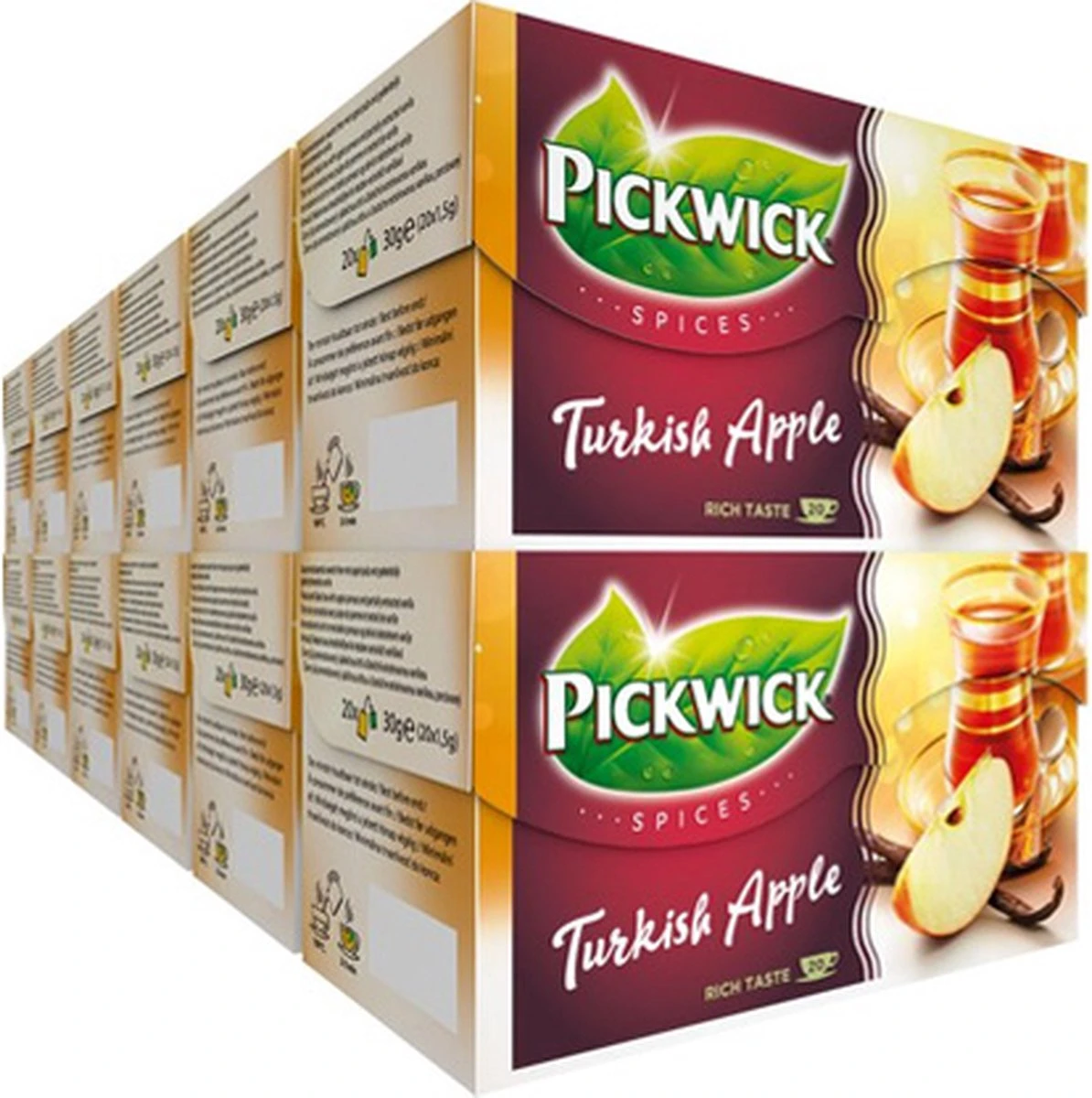 Pickwick Spices Turkish Apple Zwarte Thee - 12 X 20 Zakjes 10 Pickwick Spices Turkish Apple Zwarte Thee - 12 X 20 Zakjes - Afbeelding 10