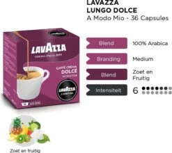 Lavazza A Modo Mio Lungo Dolce 36 Stuks -Monin Verkoopwinkel 1200x1068