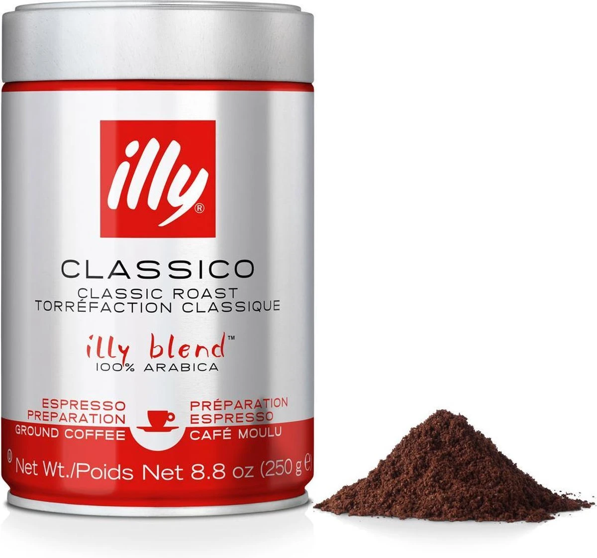 Illy Classico Gemalen Koffie - 6 X 250 Gram 2 Illy Classico Gemalen Koffie - 6 X 250 Gram - Afbeelding 2