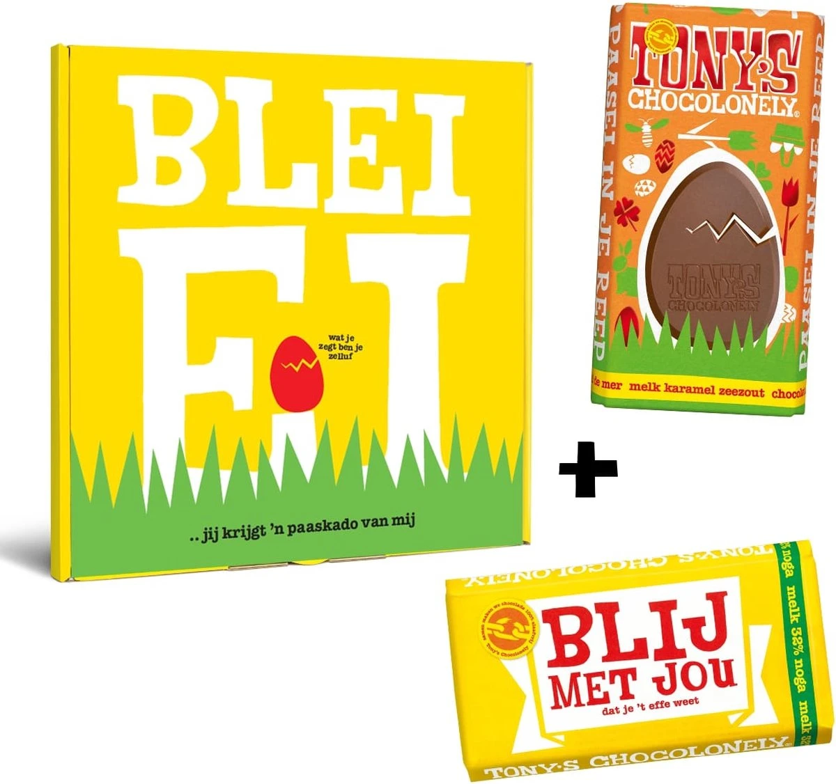 Tony's Chocolonely Pasen Chocolade Geschenkset Blei Ei - Melkchocolade Reep + Karamel Zeezout - Paas Cadeau Met 2 Chocolade Repen - 2 X 180 Gram 1 Tony's Chocolonely Pasen Chocolade Geschenkset Blei Ei - Melkchocolade Reep + Karamel Zeezout - Paas Cadeau Met 2 Chocolade Repen - 2 X 180 Gram