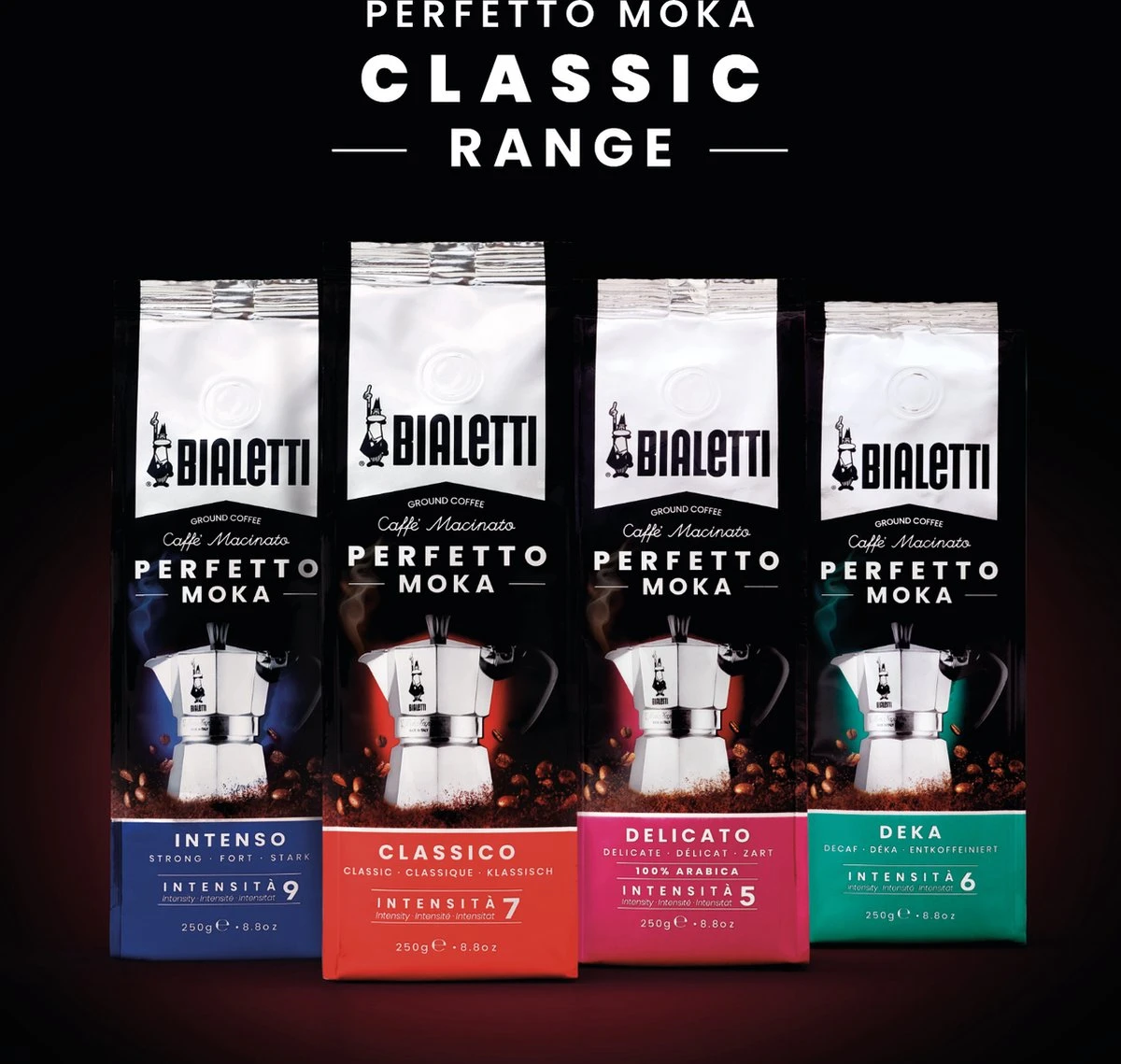 Bialetti Moka Intenso Gemalen Koffie - 4 X 250 Gram 8 Bialetti Moka Intenso Gemalen Koffie - 4 X 250 Gram - Afbeelding 8