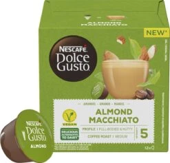 Nescafé Dolce Gusto Almond Macchiato Capsules - Vegan Koffie - 36 Koffiecups -Monin Verkoopwinkel 1200x1151