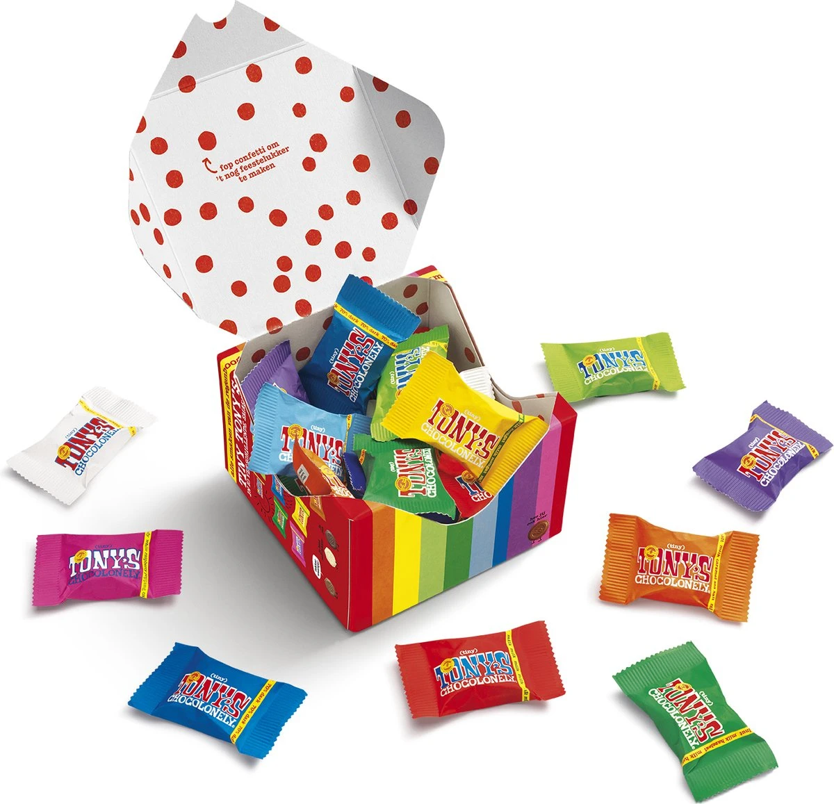Tony's Chocolonely Tiny's Kadoosje Mix Chocolade Cadeau - 22 Mini Uitdeel Chocolaatjes - 200 Gram - Belgische Fairtrade Chocolade 5 Tony's Chocolonely Tiny's Kadoosje Mix Chocolade Cadeau - 22 Mini Uitdeel Chocolaatjes - 200 Gram - Belgische Fairtrade Chocolade - Afbeelding 5