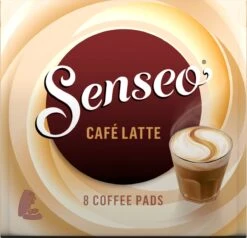 Senseo Café Latte Koffiepads - 2/9 Intensiteit - 4 X 8 Pads -Monin Verkoopwinkel 1200x1157
