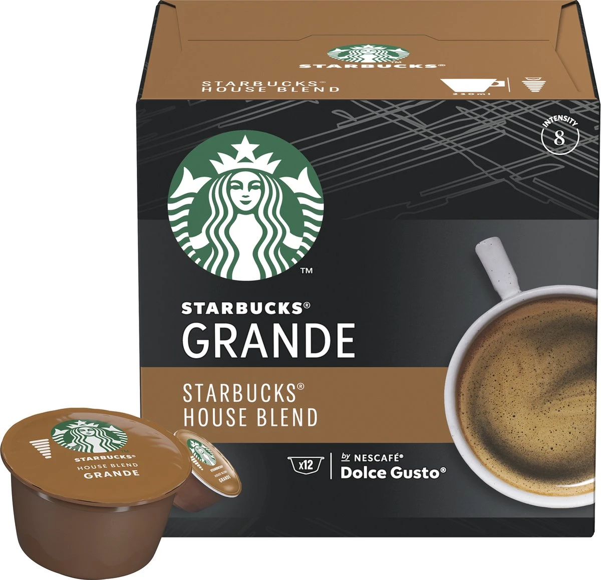 Starbucks By Dolce Gusto House Blend Medium Roast Capsules - 36 Koffiecups 2 Starbucks By Dolce Gusto House Blend Medium Roast Capsules - 36 Koffiecups - Afbeelding 2