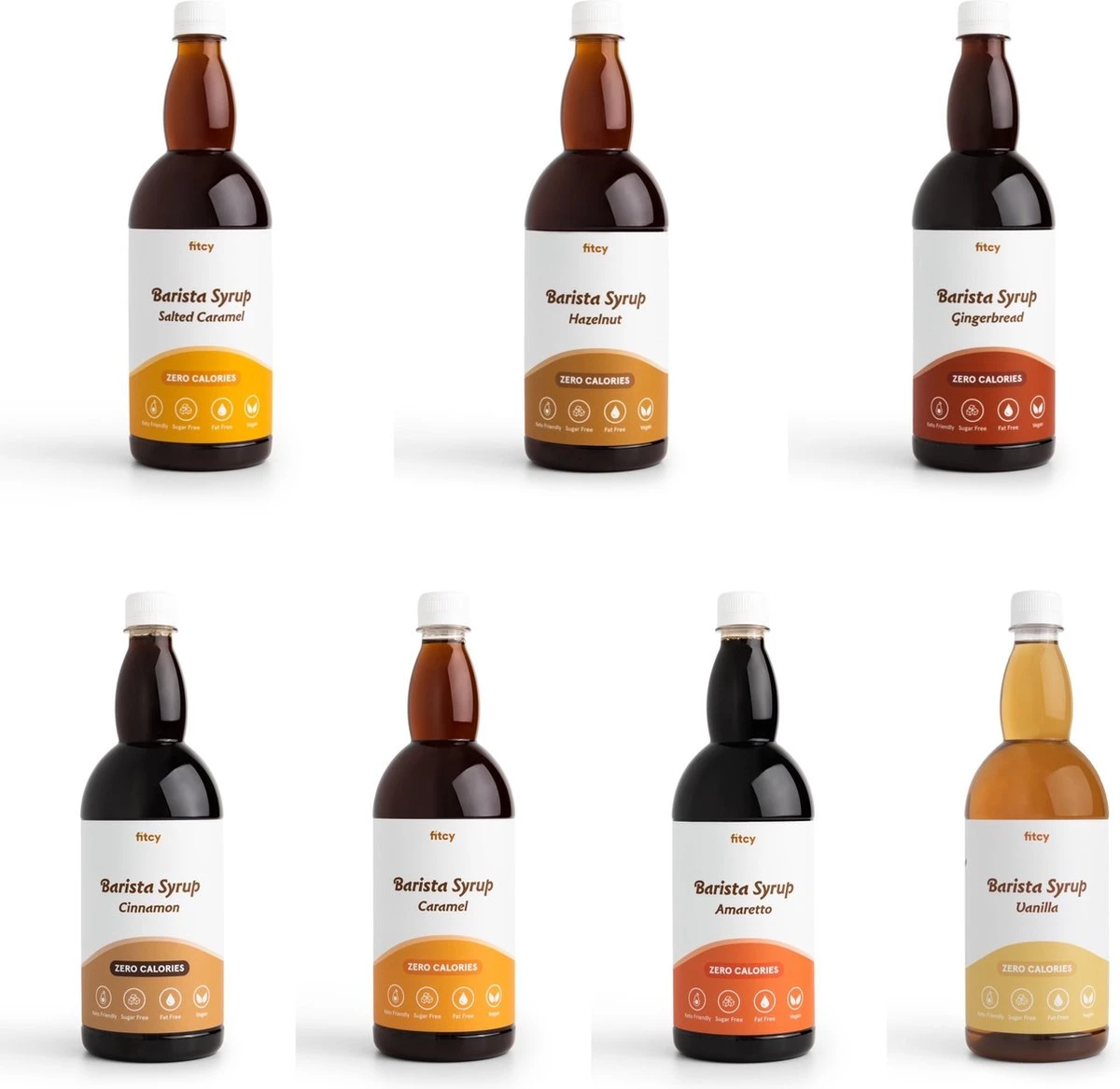 Fitcy | Koffiesiroop | Mix Koffiesiropen | Barista Syrup | Zero | Vegan | Vetvrij | Suikervrij | Keto-vriendelijk | Koffie | Siroop | MET 7 X DOSEERPOMP | 7 X 1L 1 Fitcy | Koffiesiroop | Mix Koffiesiropen | Barista Syrup | Zero | Vegan | Vetvrij | Suikervrij | Keto-vriendelijk | Koffie | Siroop | MET 7 X DOSEERPOMP | 7 X 1L