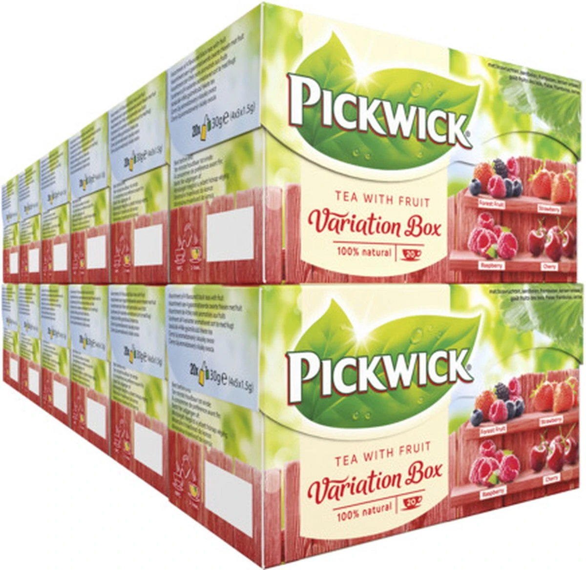 Pickwick Fruit Thee Variatie Rood - 12 X 20 Zakjes 1 Pickwick Fruit Thee Variatie Rood - 12 X 20 Zakjes