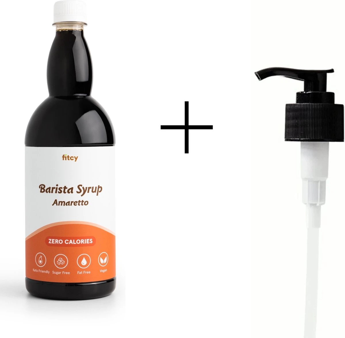 Fitcy | Koffiesiroop | Amaretto | Barista Syrup | Zero | Vegan | Vetvrij | Suikervrij | Keto-vriendelijk | Koffie | Siroop | MET DOSEERPOMP | 1L 1 Fitcy | Koffiesiroop | Amaretto | Barista Syrup | Zero | Vegan | Vetvrij | Suikervrij | Keto-vriendelijk | Koffie | Siroop | MET DOSEERPOMP | 1L