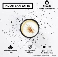 CHALO Chini Masala Chai Latte - Indische Vegan Chai - Zwarte Assam Thee - 25 Porties/ 300GR - Met Minder Suiker -Monin Verkoopwinkel 1200x1177 2