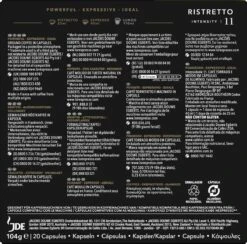 L'OR Espresso Ristretto Koffiecups - Intensiteit 11/12 - 10 X 20 Capsules -Monin Verkoopwinkel 1200x1186 2