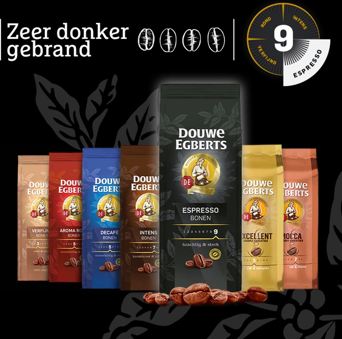 Douwe Egberts Espresso Koffiebonen - 4 X 1000 Gram - Extra Grote Verpakking 8 Douwe Egberts Espresso Koffiebonen - 4 X 1000 Gram - Extra Grote Verpakking - Afbeelding 8