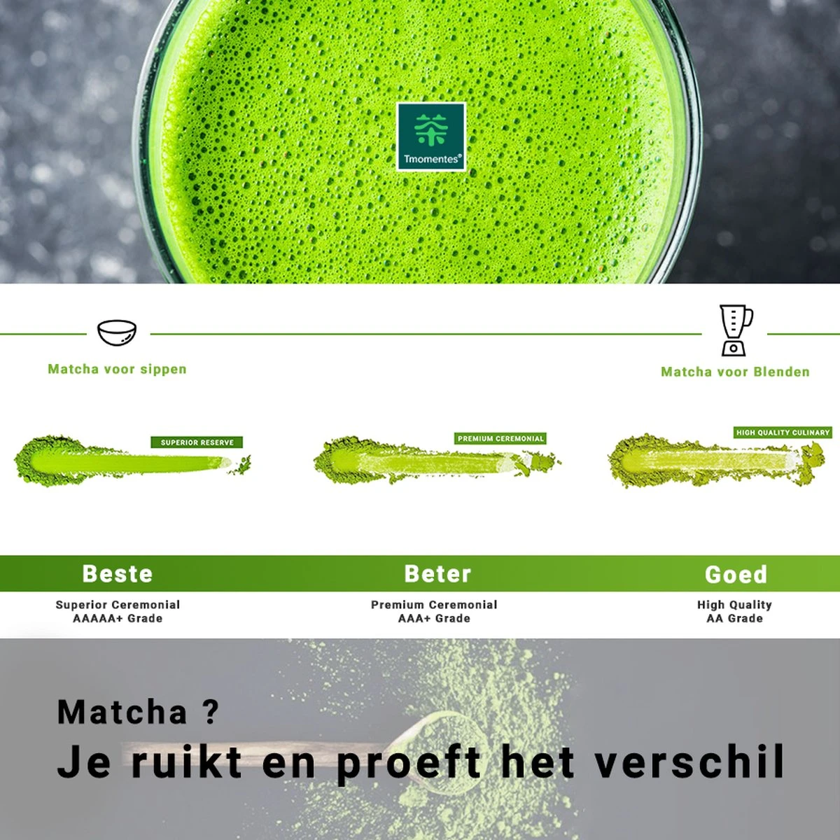 TMomentes® High Quality Culinary MATCHA Thee - Matcha Poeder - Matcha Thee - 100% Organisch Gecertificeerd - 100 Gram 5 TMomentes® High Quality Culinary MATCHA Thee - Matcha Poeder - Matcha Thee - 100% Organisch Gecertificeerd - 100 Gram - Afbeelding 5