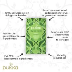 Pukka Three Mint Thee, Met Pepermunt, Groene Munt En Veldmunt - 4 X 20 Zakjes - GB-BIO-05 -Monin Verkoopwinkel 1200x1200 319