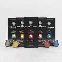 Aroma Club - Proefpakket Nespresso Compatible Capsules (100 St.) - 5 Smaken - Espresso & Lungo - 100% Aluminium Koffiecups 15 Aroma Club - Proefpakket Nespresso Compatible Capsules (100 St.) - 5 Smaken - Espresso & Lungo - 100% Aluminium Koffiecups -Monin Verkoopwinkel 1200x1200 56