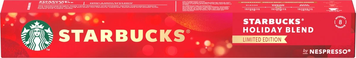 Starbucks By Nespresso Capsules Holiday Blend - 12 Doosjes à 10 Koffiecups 3 Starbucks By Nespresso Capsules Holiday Blend - 12 Doosjes à 10 Koffiecups - Afbeelding 3