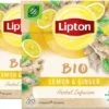 Lipton Ginger & Lemon Kruidenthee, Met De Vurige Smaak Van Gember En Frisheid Van Citroen - 4 X 20 Zakjes - PL-EKO-03