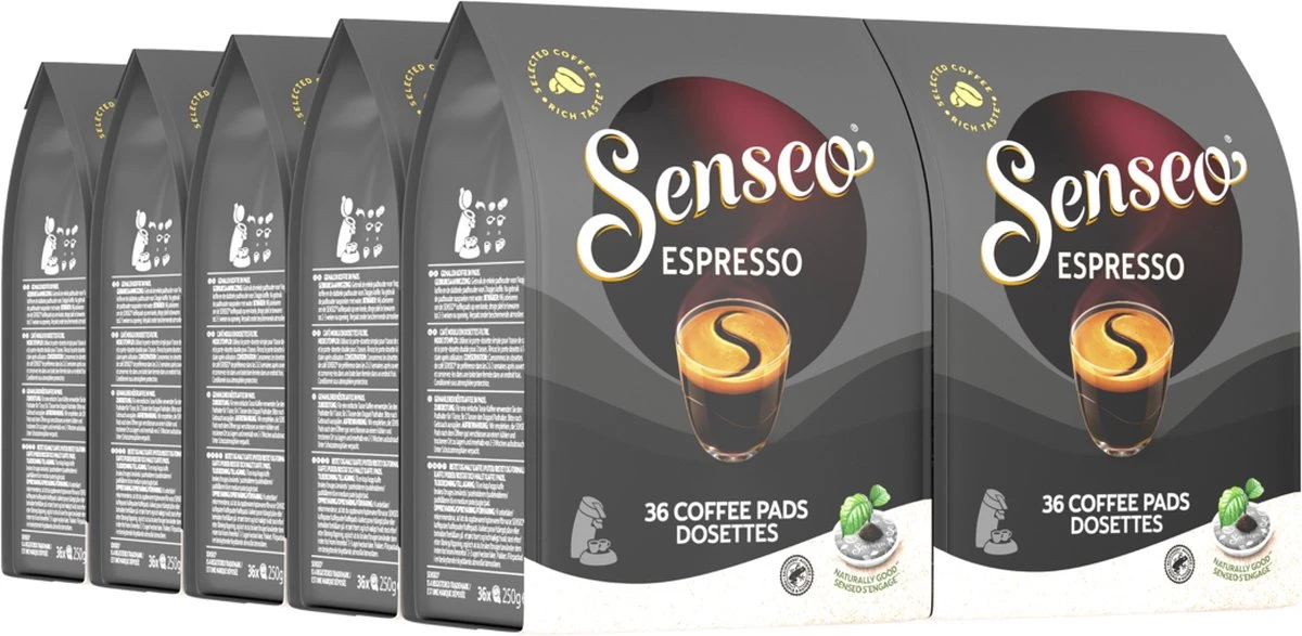 Senseo Espresso Koffiepads - 9/9 Intensiteit - 10 X 36 Pads 1 Senseo Espresso Koffiepads - 9/9 Intensiteit - 10 X 36 Pads
