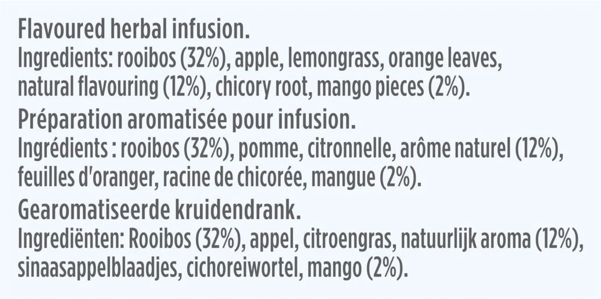 Lipton Cold Infuse Rooibos & Mango, Smaak Voor Koud Water Zonder Suiker En Calorieën - 6 X 10 Zakjes - NL-BIO-01 2 Lipton Cold Infuse Rooibos & Mango, Smaak Voor Koud Water Zonder Suiker En Calorieën - 6 X 10 Zakjes - NL-BIO-01 - Afbeelding 2