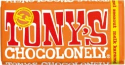 Tony's Chocolonely Chocolade Reep Melk Karamel Zeezout - Melkchocolade Reep - 180 Gram -Monin Verkoopwinkel 1200x632