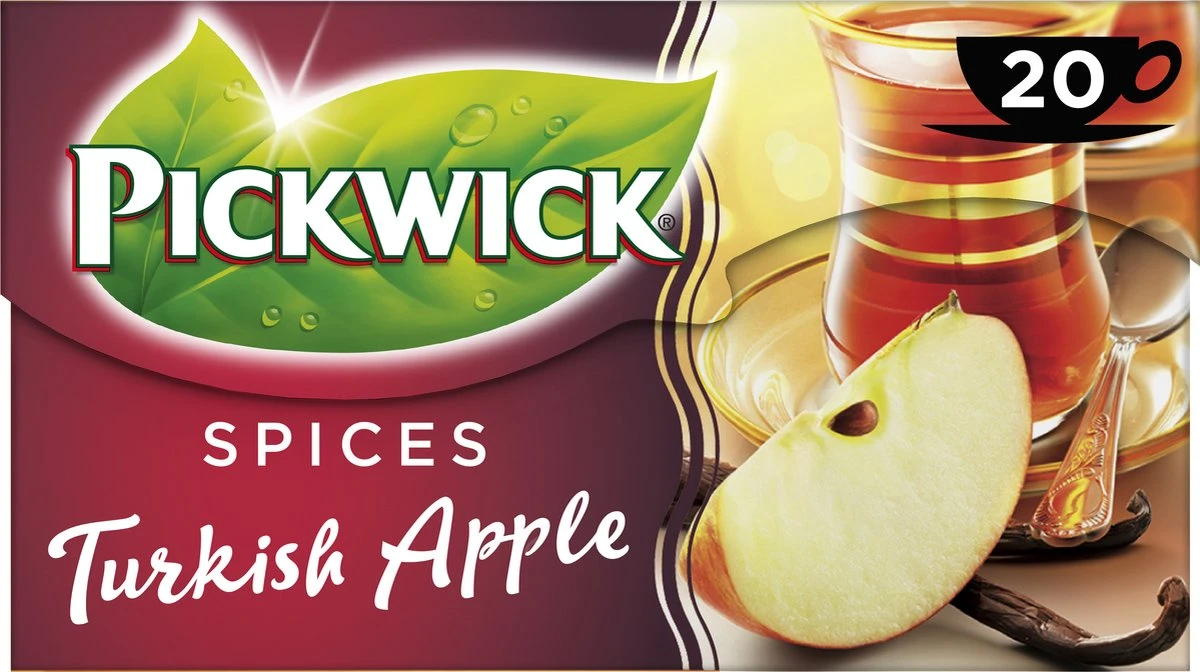 Pickwick Spices Turkish Apple Zwarte Thee - 12 X 20 Zakjes 5 Pickwick Spices Turkish Apple Zwarte Thee - 12 X 20 Zakjes - Afbeelding 5