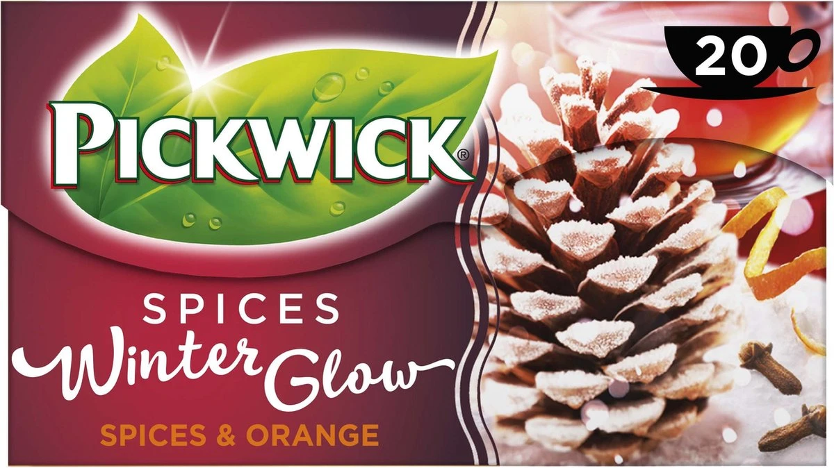 Pickwick Spices Winterglow Zwarte Thee - 12 X 20 Zakjes 4 Pickwick Spices Winterglow Zwarte Thee - 12 X 20 Zakjes - Afbeelding 4