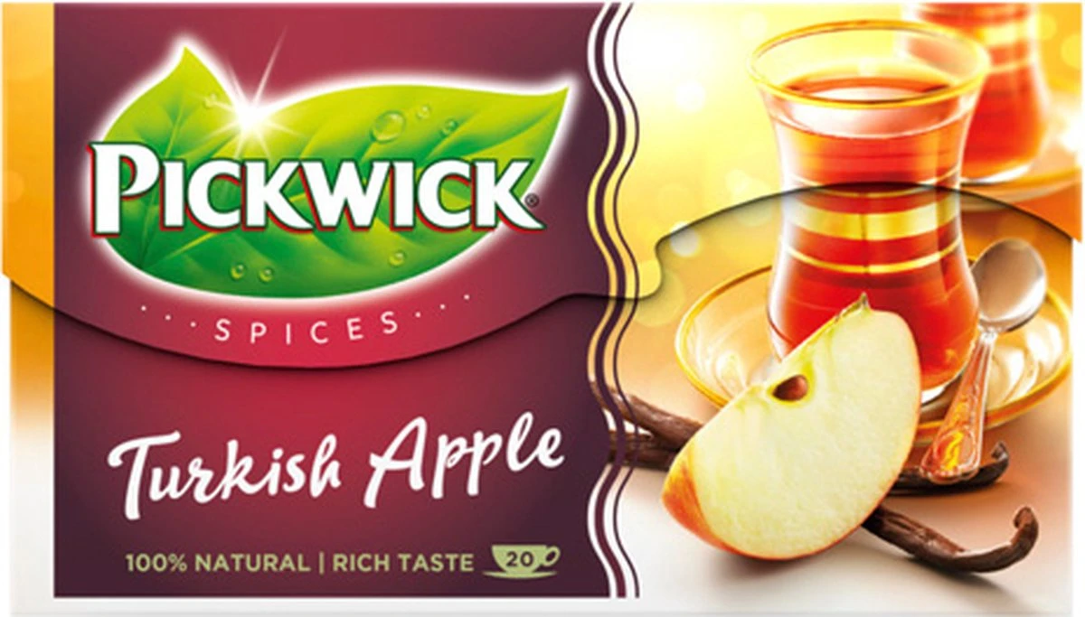 Pickwick Spices Turkish Apple Zwarte Thee - 12 X 20 Zakjes 9 Pickwick Spices Turkish Apple Zwarte Thee - 12 X 20 Zakjes - Afbeelding 9