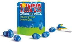 Tony's Chocolonely Pure Chocolade Paaseitjes - Uitdeelzak Pasen Eitjes - Paas Ei Cadeau - 180 Gram Paaseieren