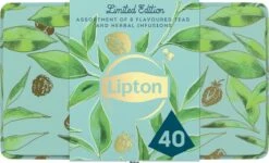 Lipton Thee Limited Edition Theedoos, Leuk Om Te Geven Als Cadeau - 40 Zakjes En Tinnen Blik - Cadeauverpakking