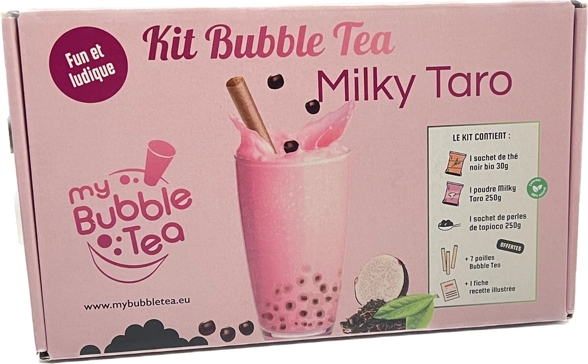 Bubble Tea Kit - Boba Thee Kit: Milky Taro - Cadeau Idee 2 Bubble Tea Kit - Boba Thee Kit: Milky Taro - Cadeau Idee - Afbeelding 2