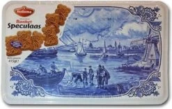 Hellema Speculaas - Met De Fijnste Speculaaskruiden - Volgens Authentiek Recept - Nederlandse Lekkernij - In Een Delftsblauwblik - Traditionele Speculaas - 415 G - Verpakte Koekjes -Monin Verkoopwinkel 1200x761