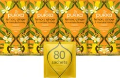 Pukka Lemon Ginger & Manuka Honey Thee, Met Gember, Citroen En Honing - 4 X 20 Zakjes - GB-BIO-05