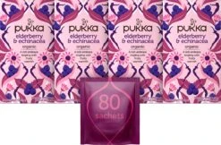 Pukka Elderberry Echinacea Thee, Met Zoethoutwortel, Gember En Echinaceablad - 4 X 20 Zakjes - GB-BIO-05