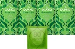 Pukka Three Mint Thee, Met Pepermunt, Groene Munt En Veldmunt - 4 X 20 Zakjes - GB-BIO-05