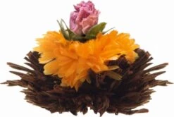 Creano Theebloemen Geschenkset Kadoverpakking Theebloemen En Glazen Theekan - Witte Theebloemen En Zwarte Theebloemen (6 Stuks) -Monin Verkoopwinkel 1200x805