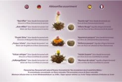 Creano Theebloemen Geschenkset Kadoverpakking Theebloemen En Glazen Theekan - Witte Theebloemen En Zwarte Theebloemen (6 Stuks) -Monin Verkoopwinkel 1200x810