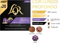 L'OR Lungo Profondo Koffiecups - Intensiteit 8/12 - 10 X 20 Capsules 16 L'OR Lungo Profondo Koffiecups - Intensiteit 8/12 - 10 X 20 Capsules -Monin Verkoopwinkel 1200x852